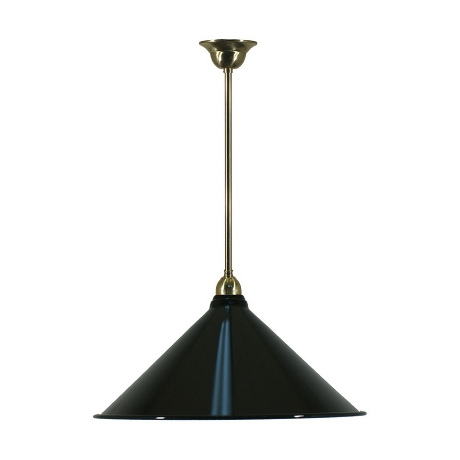 Edwardian Black Shade on Brass Rod