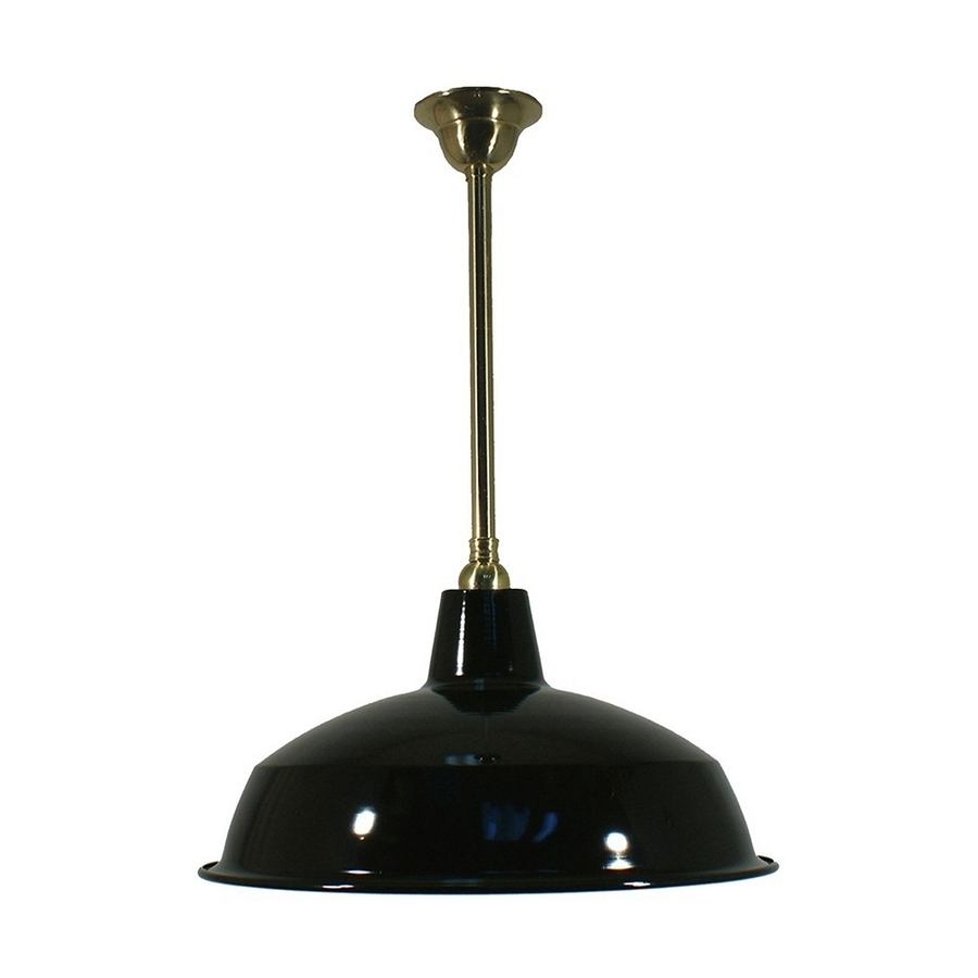 Warehouse Black 420mm Shade on Rod