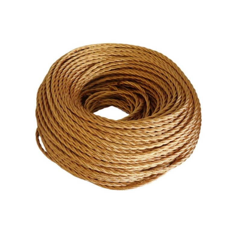 Braided Cloth Cable ANITQUE GOLD