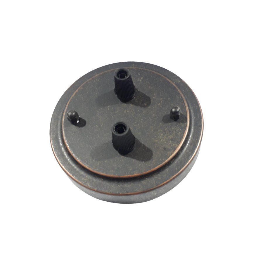 Ceiling Rose 110 mm Ant Bronze - 2 Cordgrips