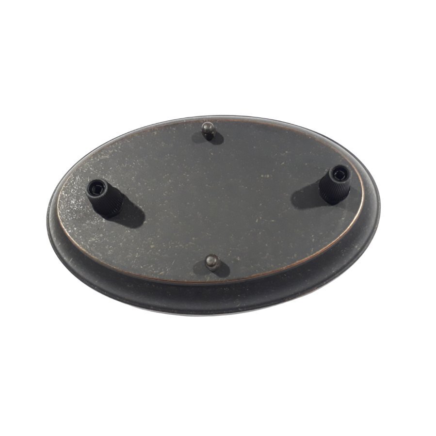 Ceiling Rose 180 mm Oval Ant Bronze - 2 Cordgrips