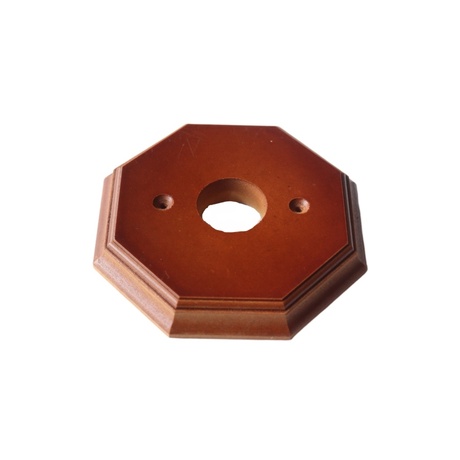 Round Hexagon Wooden Black