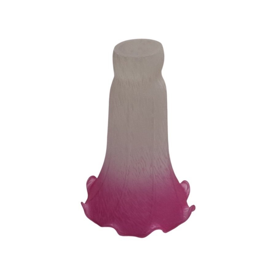 Magenta & White Lily Glass