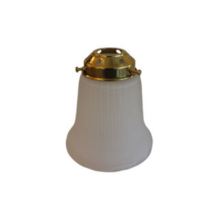 Brass Gallery 2 1/4 inch shown with sample glass