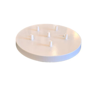 Ceiling Rose 300 mm WHITE - 6 Cordgrips