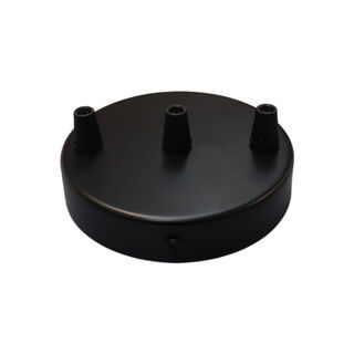 Ceiling Rose 120 mm BLACK - 3 in Row