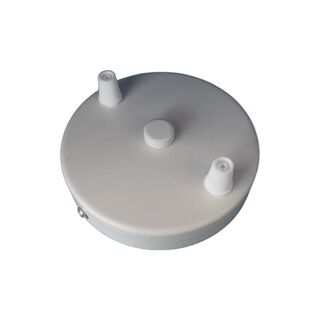 Ceiling Rose 120 mm WHITE - 2 Cordgrips