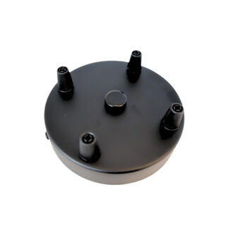 Ceiling Rose 120 mm BLACK - 4 + Final