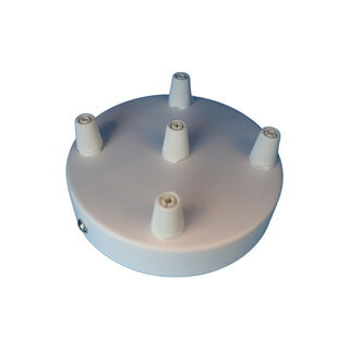 Ceiling Rose 120 mm WHITE - 5 Cordgrips