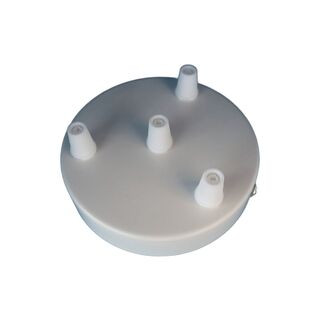 Ceiling Rose 120 mm WHITE - 4 Cordgrips