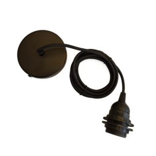 Cord Set Black Cloth 2m
