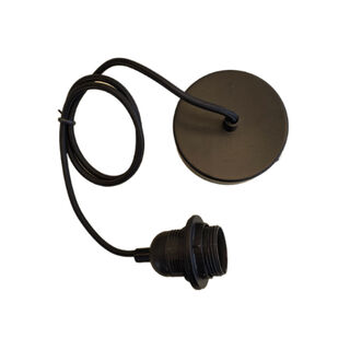 Cord Set Black Cloth 1m
