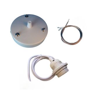Suspension Set White 1-Light 1m