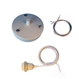 Suspension Set White 1-Light 2m