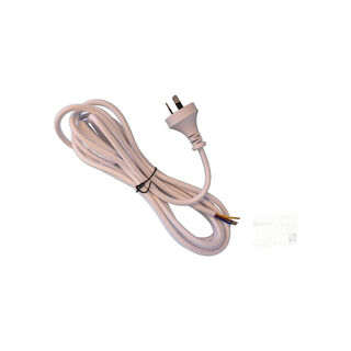3-Core Cloth Cord Set 3.5 m Switched WHITE