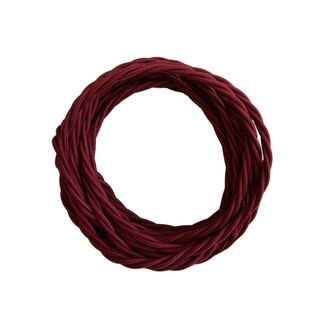 Braided Cloth Cable BURGUNDY