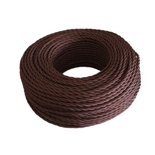 Braided Cloth Cable BROWN