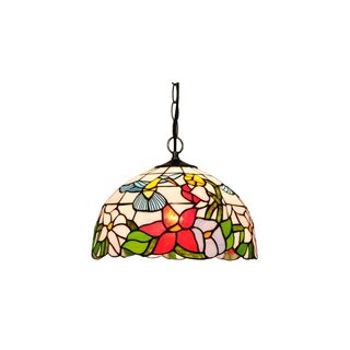 Leadlight 12 inch Pendant Humming Bird