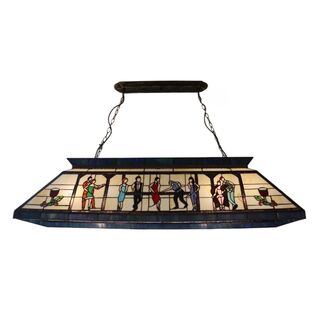 Leadlight Pool Table Art Deco shade