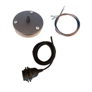 Suspension Set Black 1-Light 2m