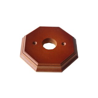 Round Hexagon Wooden Black