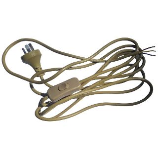 3-Core Cord Set 3.5 m Switched GOLD