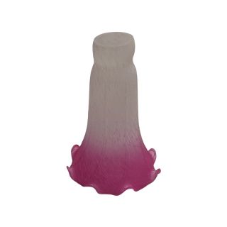 Magenta & White Lily Glass